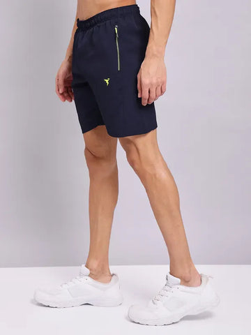 Men Solid Slim Fit Shorts with TECHNOLITE