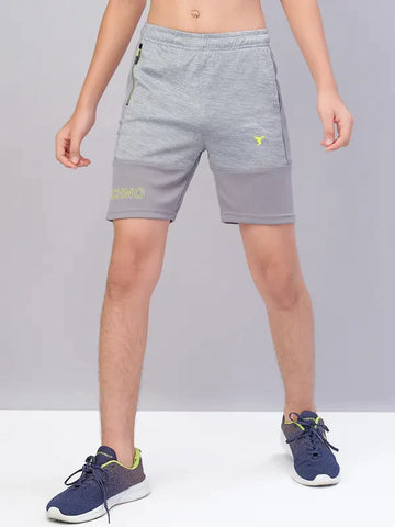 Boys Melange Slim Fit Shorts with TECHNO GUARD