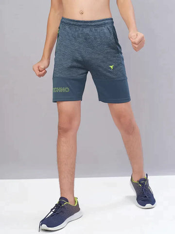 Boys Melange Slim Fit Shorts with TECHNO GUARD