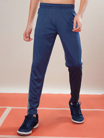 Boys Solid Slim Fit Sports Trackpants with TECHNO DRY