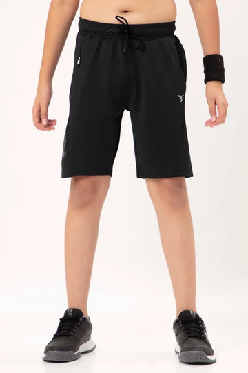 Boys Solid Slim Fit Shorts with TECHNO GUARD