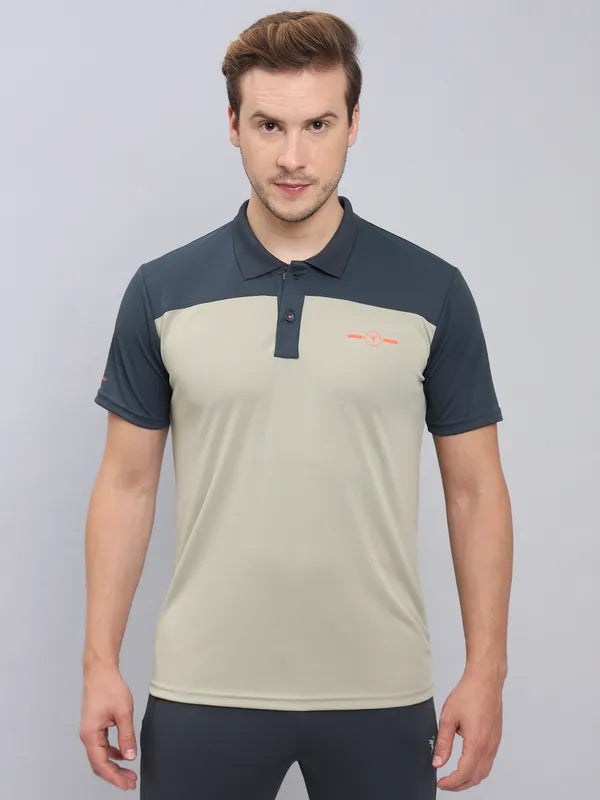 Men Colorblock Relax Fit Polo T-shirt with TECHNO COOL+