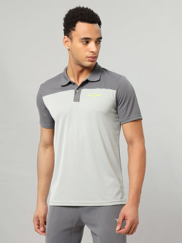 Men Colorblock Relax Fit Polo T-shirt with TECHNO COOL+