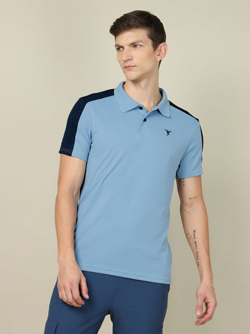 Men Colorblock Relax Fit Polo T-shirt with TECHNO COOL+