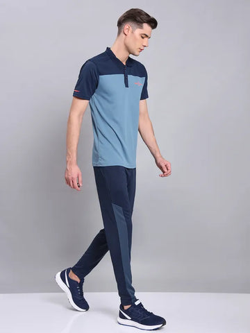 Men Colorblock Relax Fit Polo T-shirt with TECHNO COOL+