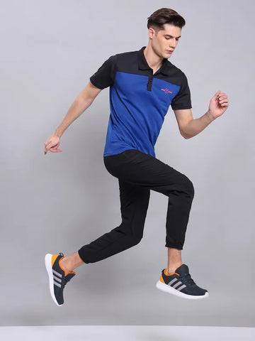 Men Colorblock Relax Fit Polo T-shirt with TECHNO COOL+