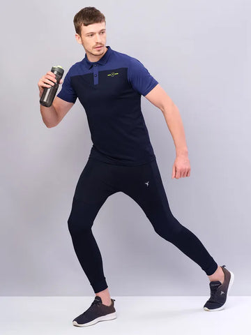 Men Colorblock Relax Fit Polo T-shirt with TECHNO COOL+