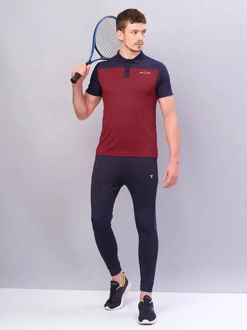 Men Colorblock Relax Fit Polo T-shirt with TECHNO COOL+