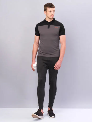 Men Colorblock Relax Fit Polo T-shirt with TECHNO COOL+