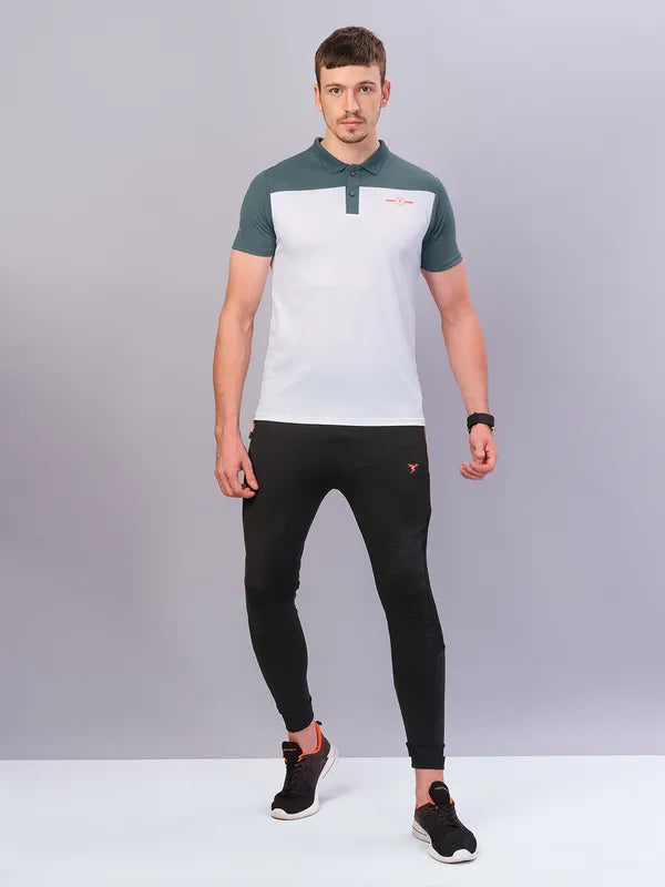 Men Colorblock Relax Fit Polo T-shirt with TECHNO COOL+