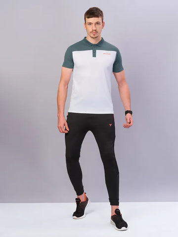 Men Colorblock Relax Fit Polo T-shirt with TECHNO COOL+