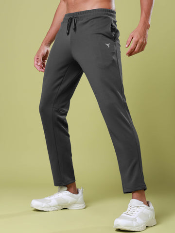 Men Solid Slim Fit Trackpants with ELASTO PLUS