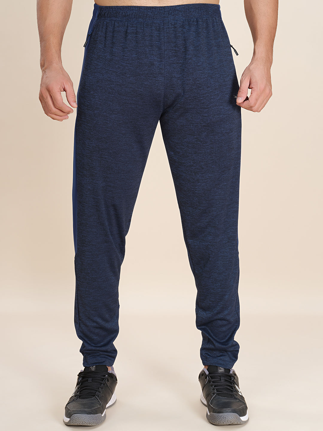 Men Plus Size Solid Slim Fit Active Trackpants