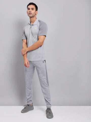 Men Melange Slim Fit Trackpants with TECHNO DRY