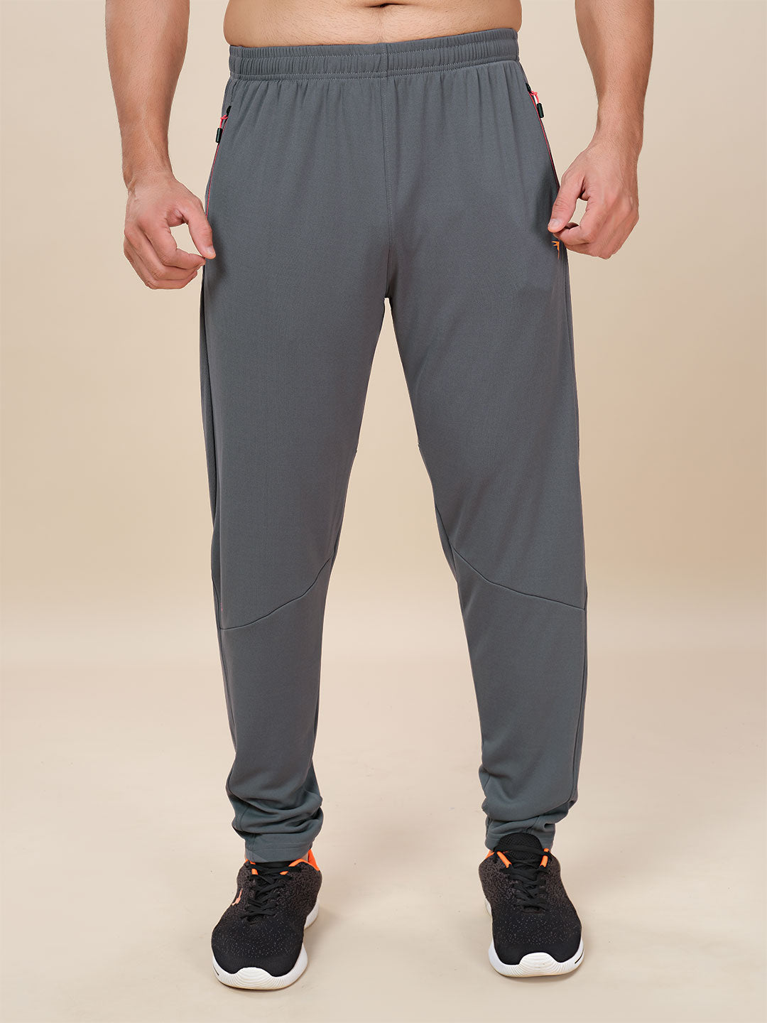 Men Plus Size Solid Slim Fit Trackpants with TECHNO DRY