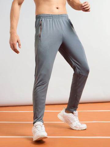 Men Solid Slim Fit Trackpants with TECHNO DRY