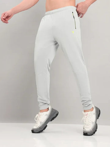 Men Solid Slim Fit Trackpants with TECHNO DRY