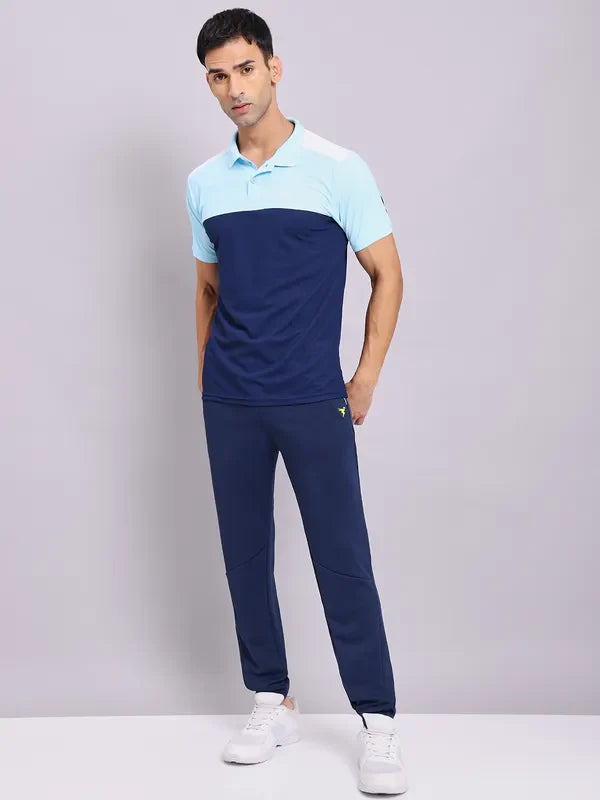 Men Solid Slim Fit Trackpants with TECHNO DRY