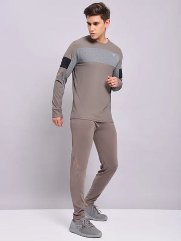 Men Solid Slim Fit Trackpants with TECHNO DRY