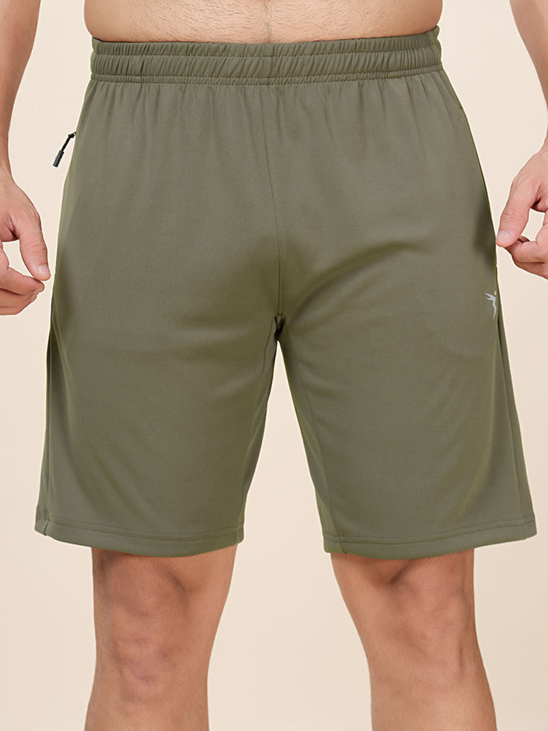 Men Plus Size Solid Slim Fit Active Shorts with TECHNO DRY