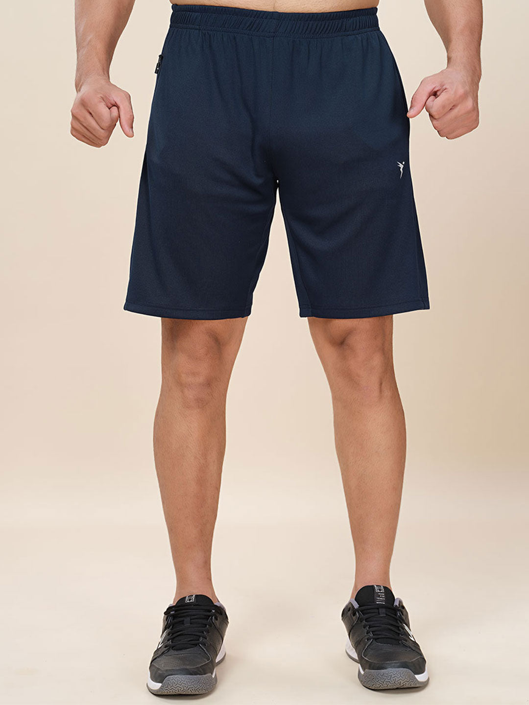 Men Plus Size Solid Slim Fit Active Shorts with TECHNO DRY