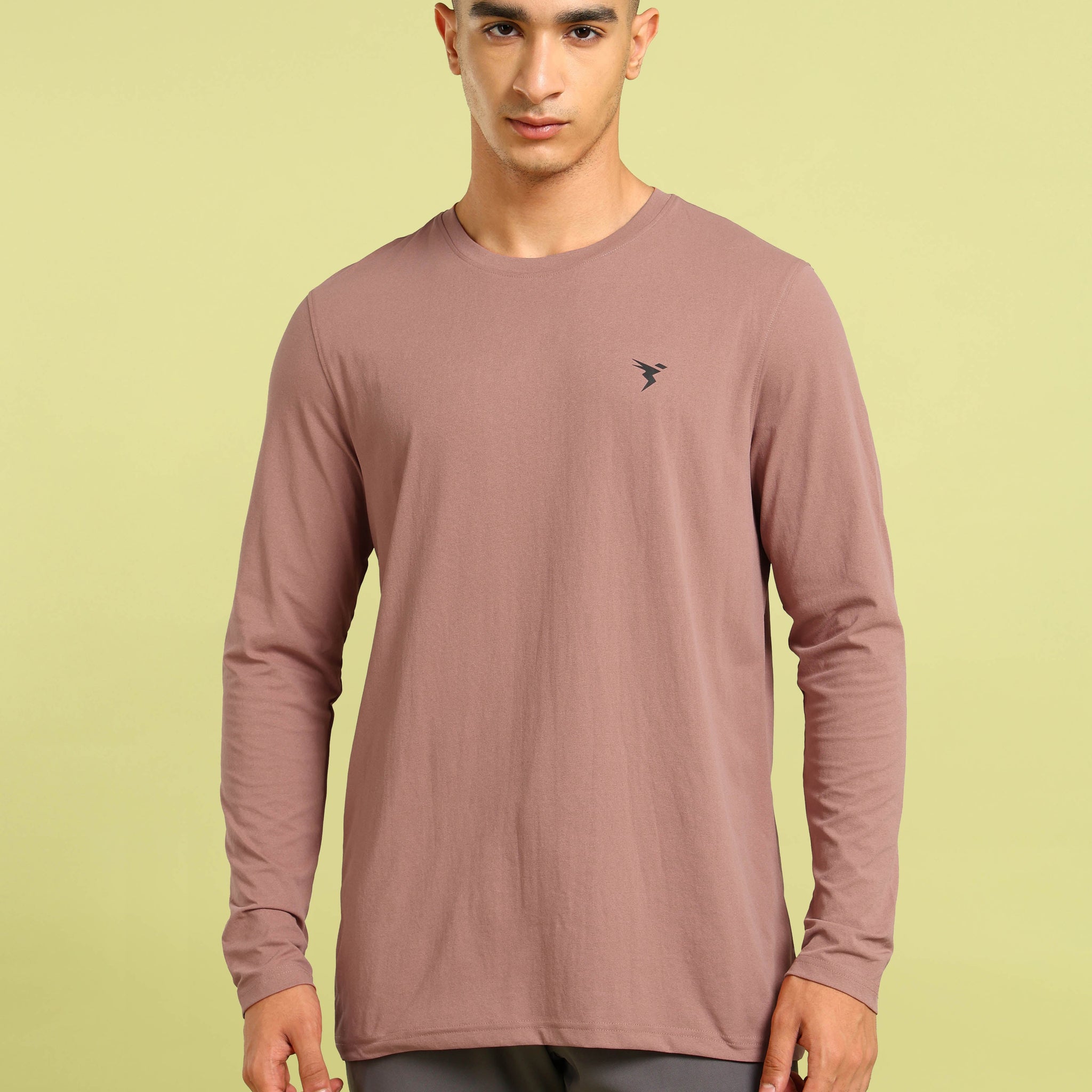 Men Solid Slim Fit Round Neck Sports T-shirt with COTFLEX