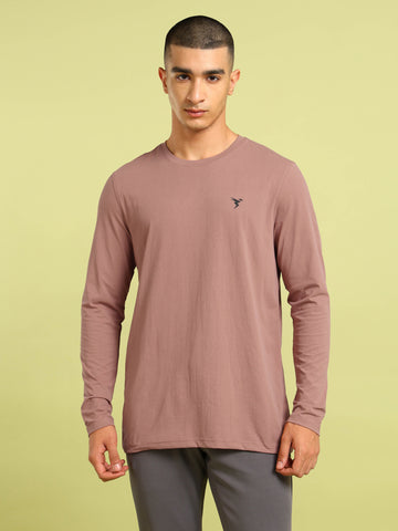 Men Solid Slim Fit Round Neck Sports T-shirt with COTFLEX