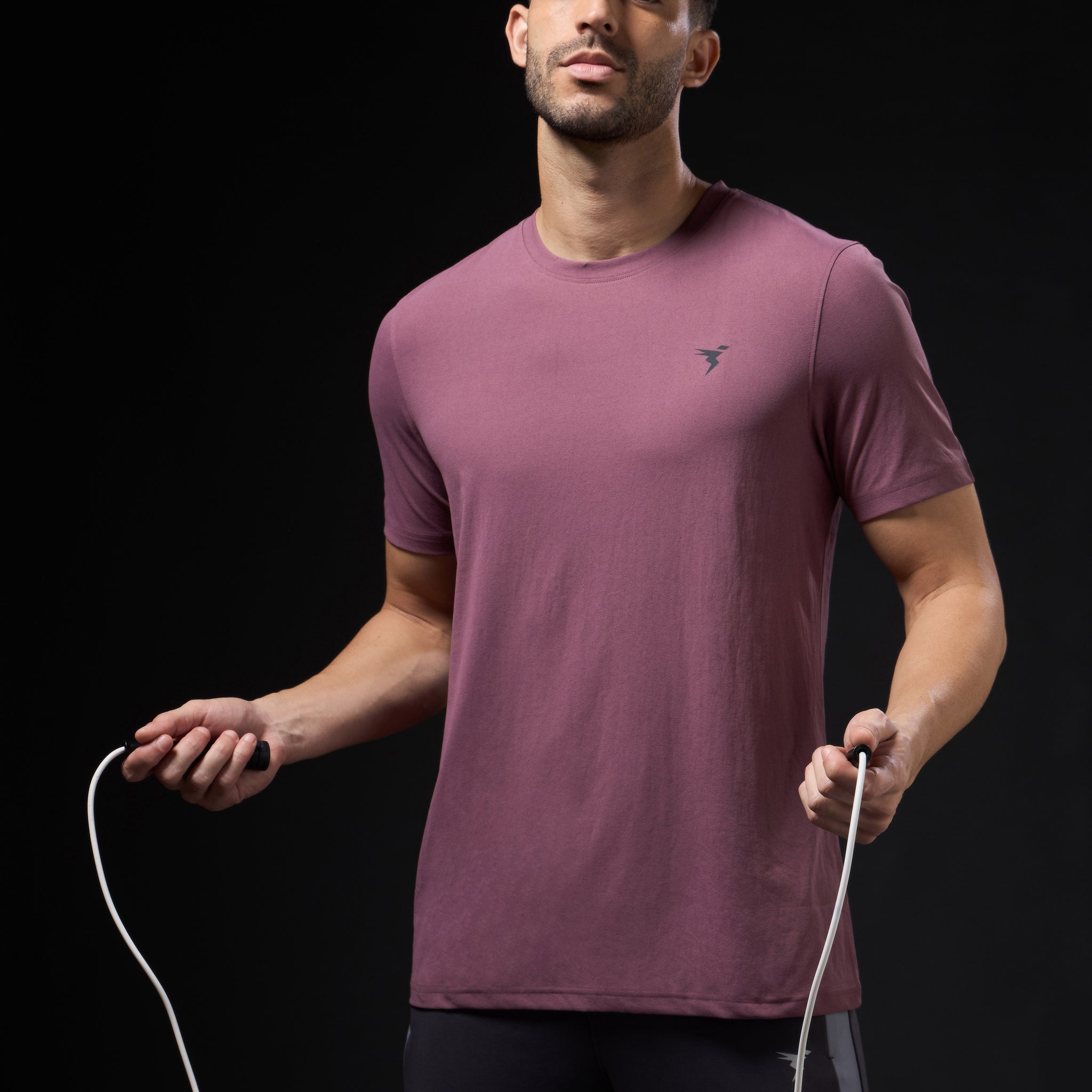 Men Solid Slim Fit Crew Neck T-shirt with COTFLEX