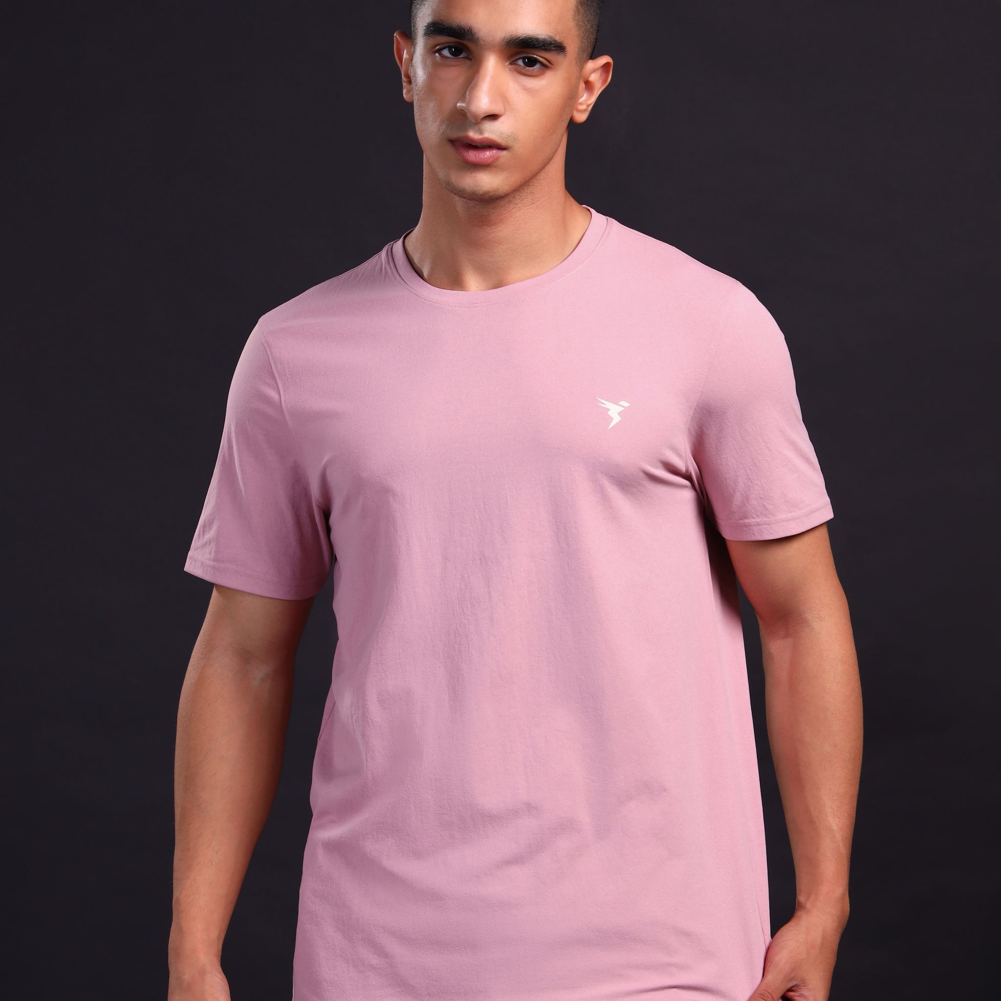 Men Solid Slim Fit Crew Neck T-shirt with COTFLEX