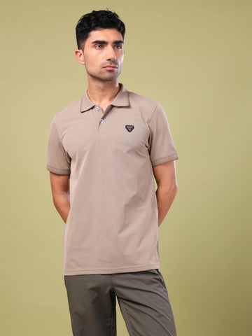 Men Colorblock Slim Fit Polo T-shirt with ELASTO PLUS