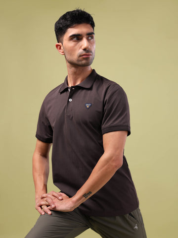 Men Colorblock Slim Fit Polo T-shirt with ELASTO PLUS