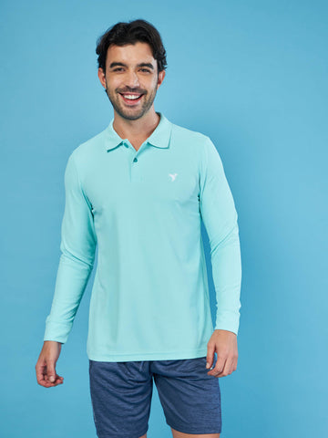 Men Solid Slim Fit Polo T-shirt with MATPIQ