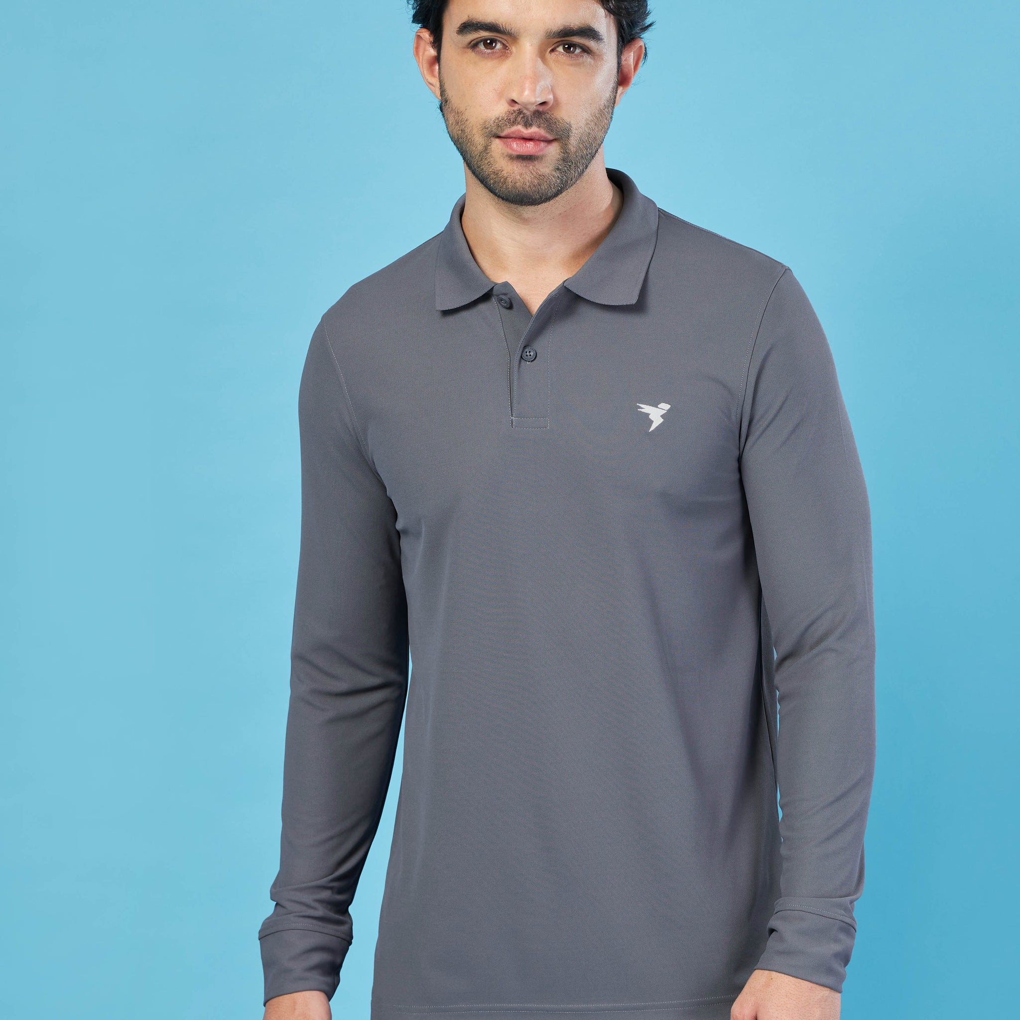 Men Solid Slim Fit Polo T-shirt with MATPIQ