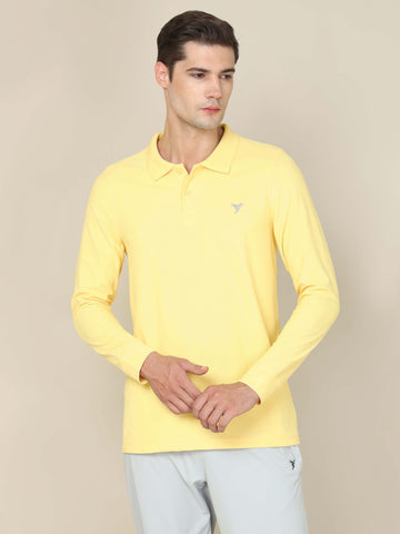 Men Solid Slim Fit Polo T-shirt with MATPIQ