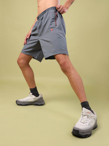 Men Solid Slim Fit Shorts with TECHNOLITE