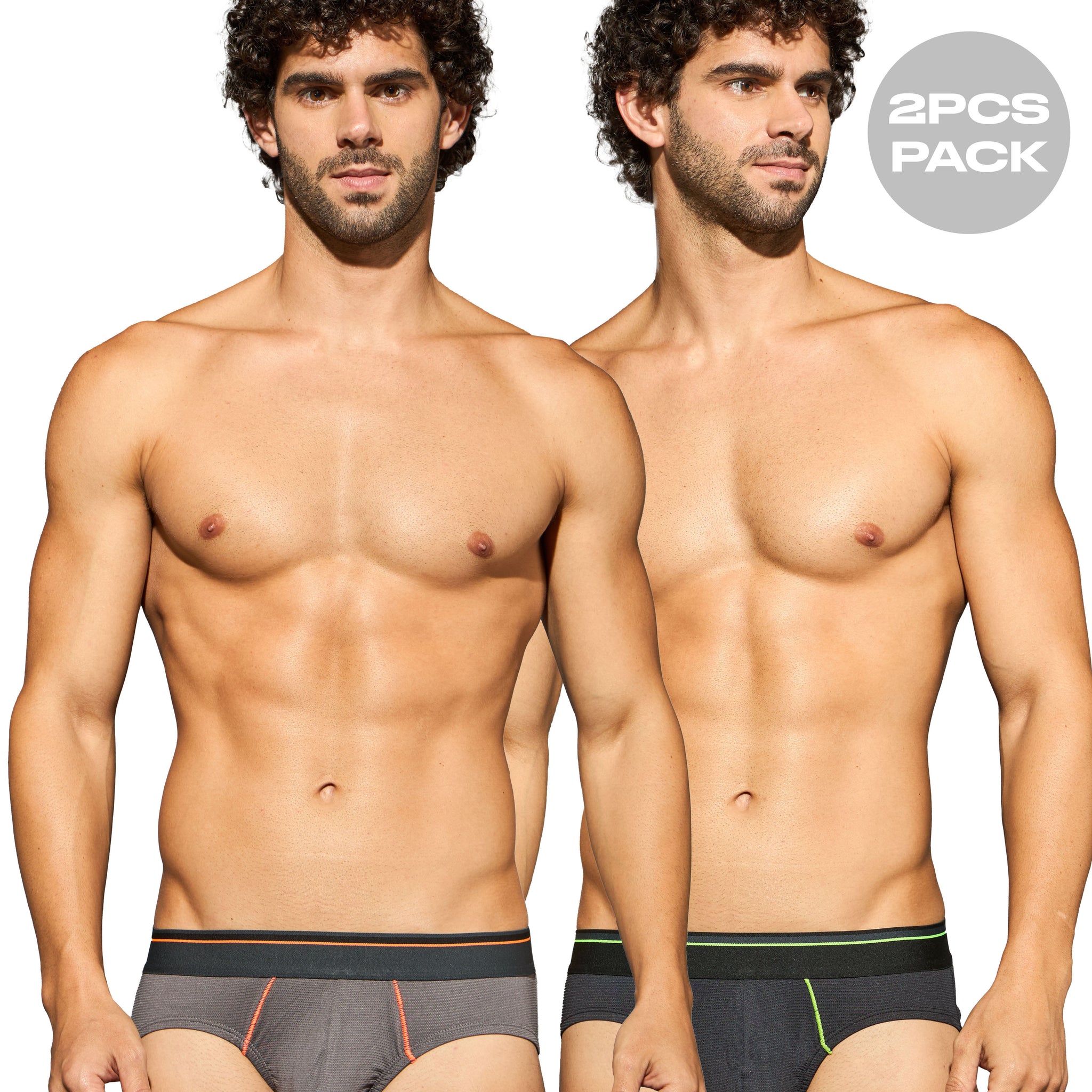 Men Colorblock Briefs with ELASTO LITE (Pack of 2)