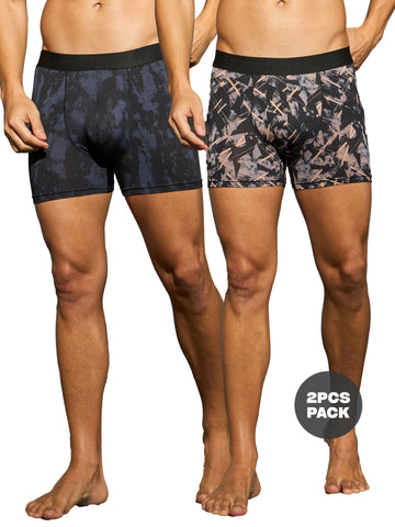 Men Colorblock Sports Trunks with ELASTO LITE