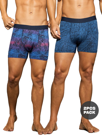 Men Colorblock Sports Trunks with ELASTO LITE (Pack of 2)