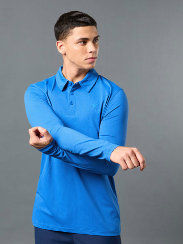 Men Solid Slim Fit Polo T-shirt with COTFLEX