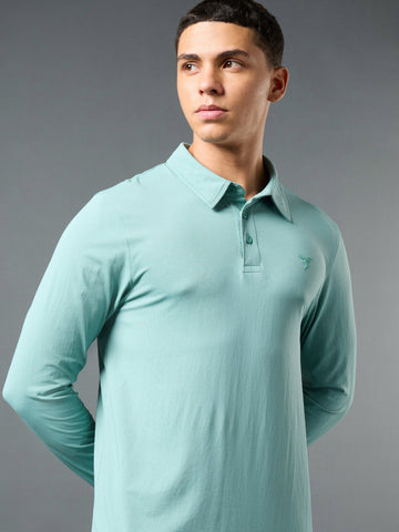 Men Solid Slim Fit Polo T-shirt with COTFLEX