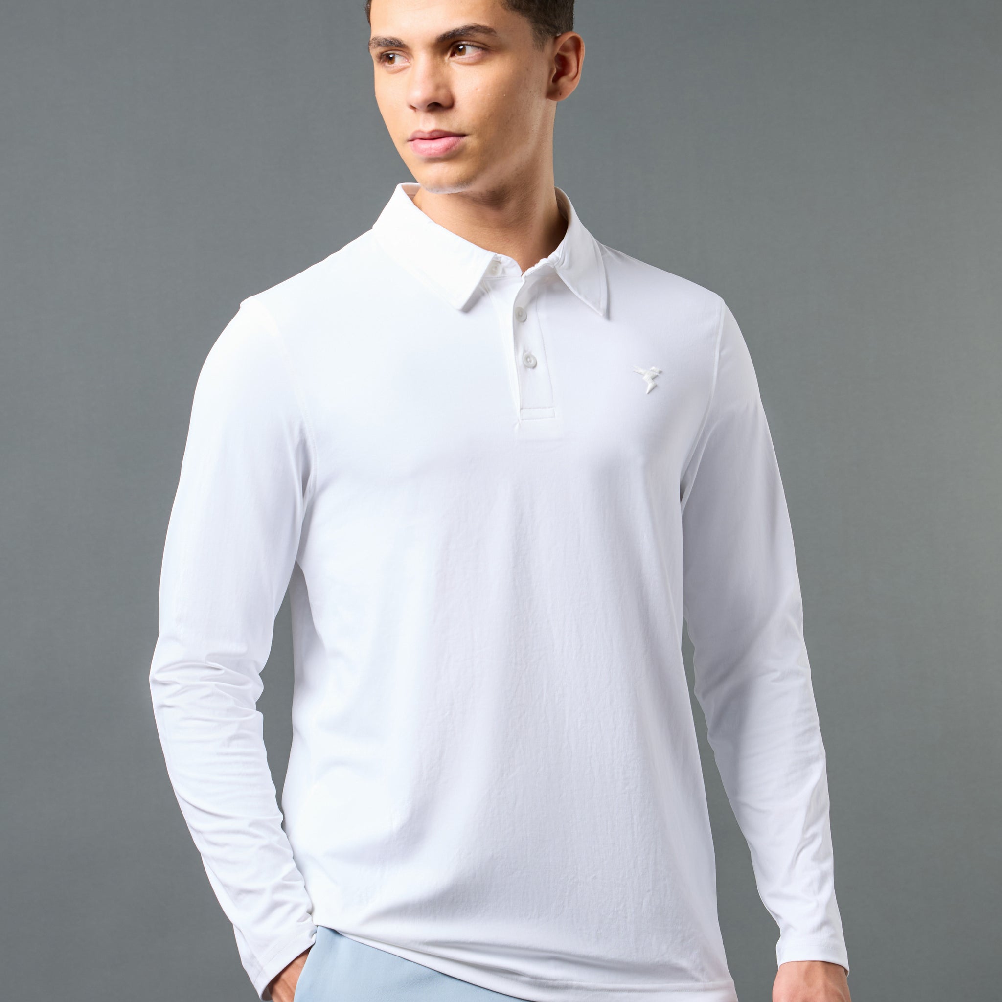 Men Solid Slim Fit Polo T-shirt with COTFLEX