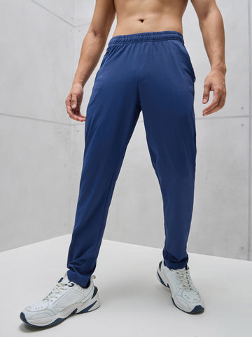 Men Solid Relax Fit Trackpants with ELASTO PLUS