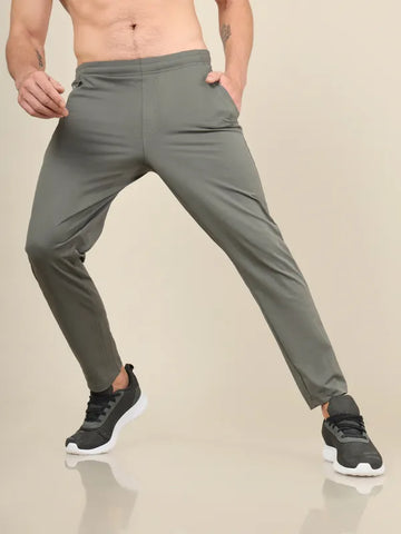 Men Solid Relax Fit Trackpants with ELASTO PLUS