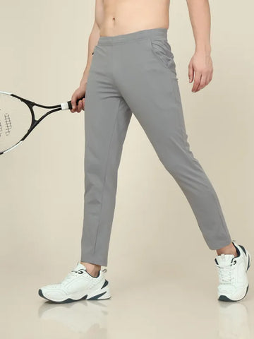 Men Solid Relax Fit Trackpants with ELASTO PLUS