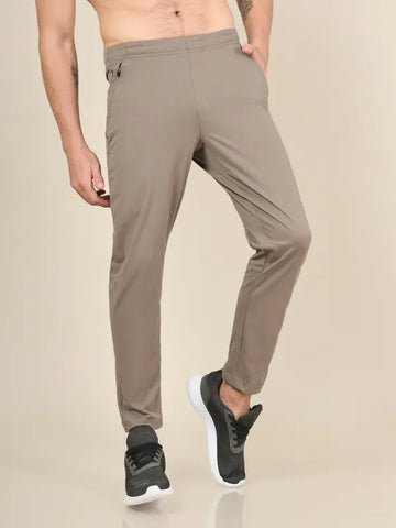 Men Solid Relax Fit Trackpants with ELASTO PLUS