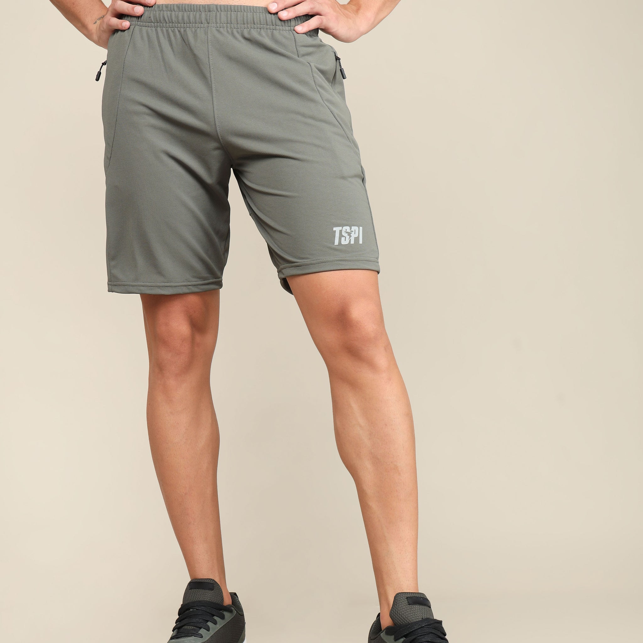 Men Solid Slim Fit Shorts with MATPIQ