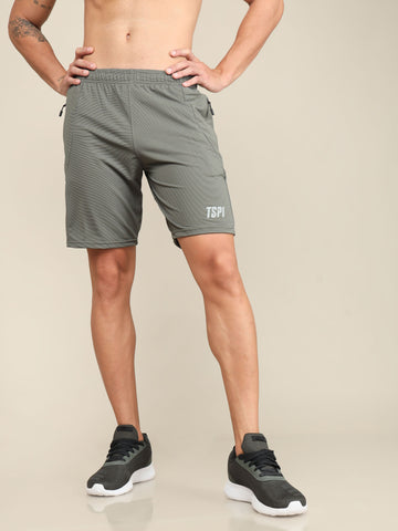 Men Solid Slim Fit Shorts with MATPIQ