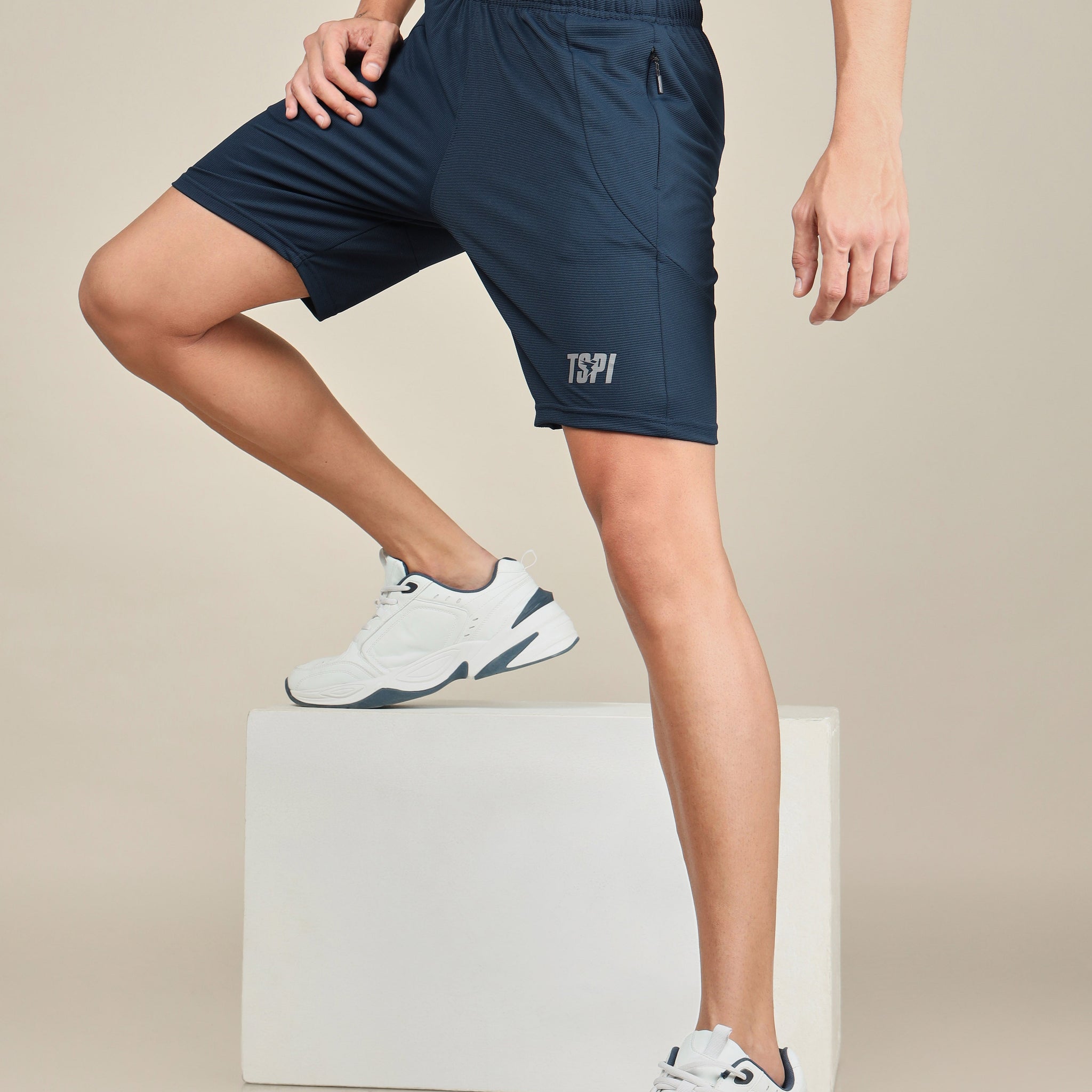 Men Solid Slim Fit Shorts with MATPIQ