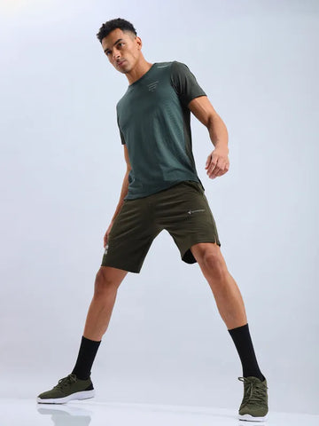 Men Solid Relax Fit Shorts with ELASTO LITE