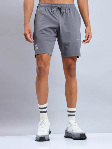 Men Solid Relax Fit Shorts with ELASTO LITE